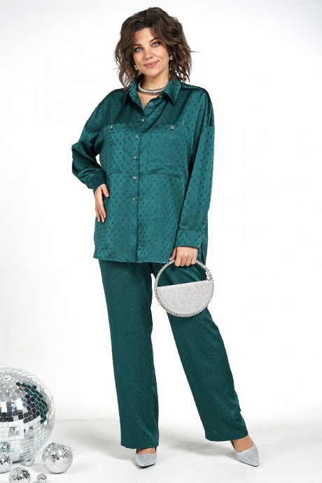 Костюм/комплект ALANI COLLECTION 2476 двойка изумруд размер 48-54 #6