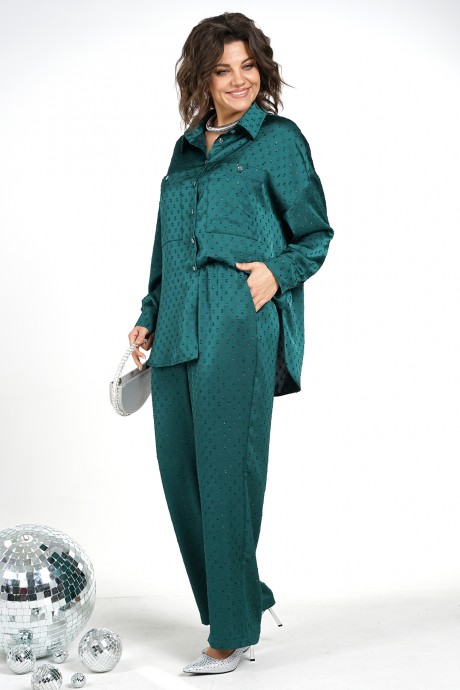 Костюм/комплект ALANI COLLECTION 2476 двойка изумруд размер 48-54 #7