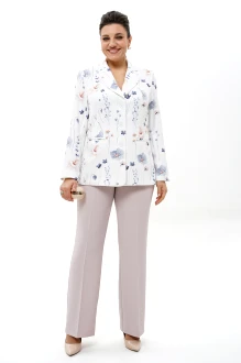 Брючный костюм ALANI COLLECTION 2502 двойка белый, бежевый