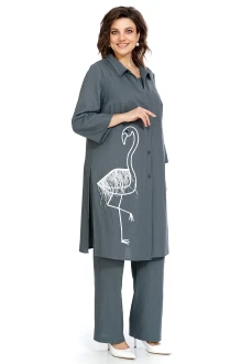 Брючный костюм ALANI COLLECTION 2521 тройка серый