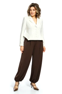 Брючный костюм ALANI COLLECTION 2664 двойка молочный, шоколадный
