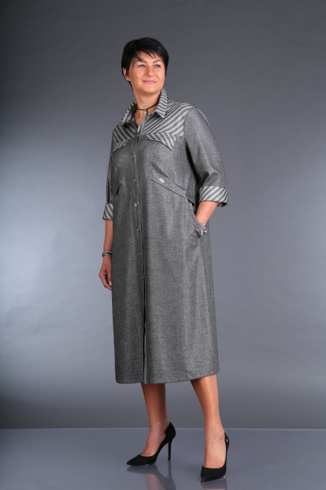 Платье ZigzagStyle 367 серый размер 48-50 #2