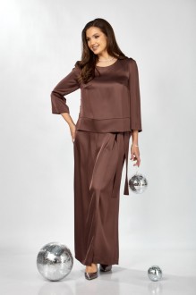 Брючный костюм ZigzagStyle 626 двойка шоколад