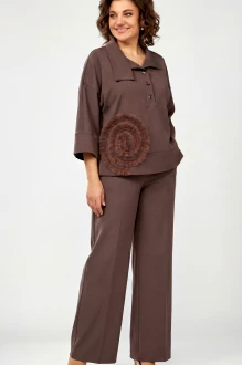 Брючный костюм ZigzagStyle 559 -2 шоколадный