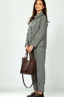 Брючный костюм ZigzagStyle 629 двойка серый