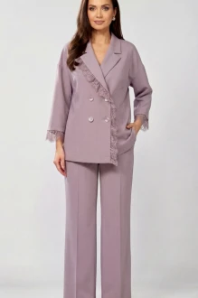 Брючный костюм ZigzagStyle 630 двойка -2 пыльно-розовый
