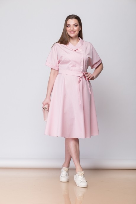 Платье Anna Majewska 1197 P розовый размер 44-54 #1