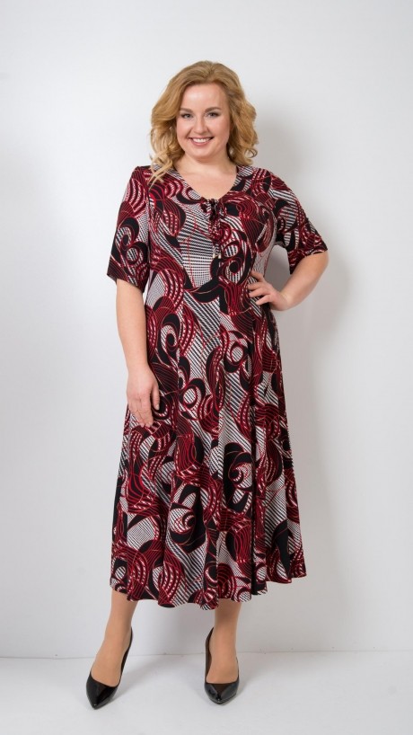 Платье TricoTex Style 04-19 с красным размер 52-56 #1