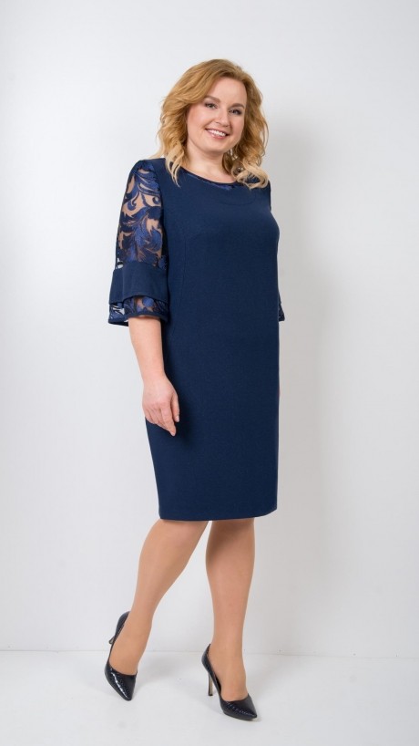 Вечернее платье TricoTex Style 38-18 т.синий размер 52-56 #1