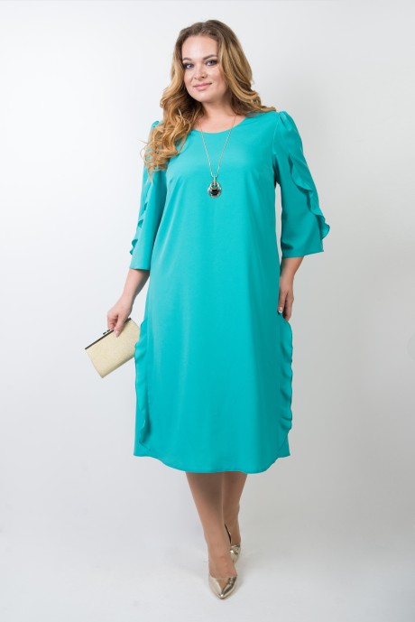 Платье TricoTex Style 19-20 бирюза размер 52-56 #1