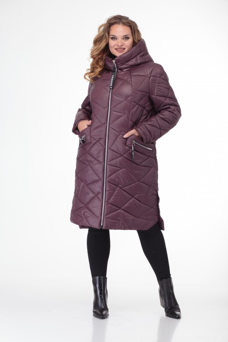 Пальто TricoTex Style 3420 спелая вишня размер 52-74 #4