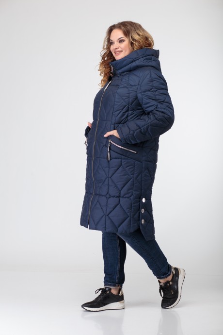 Пальто TricoTex Style 3420 синий ромбы размер 52-74 #2