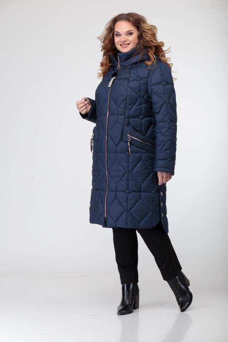 Пальто TricoTex Style 3420 синий ромбы размер 52-74 #4