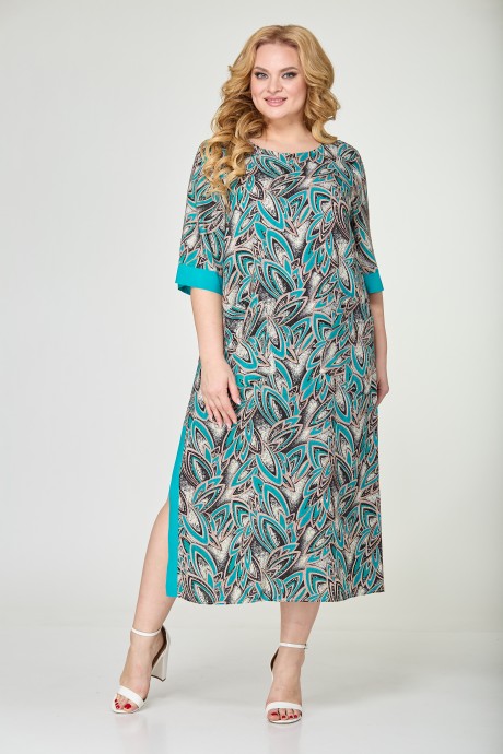 Платье TricoTex Style 0821 бирюза размер 52-64 #1