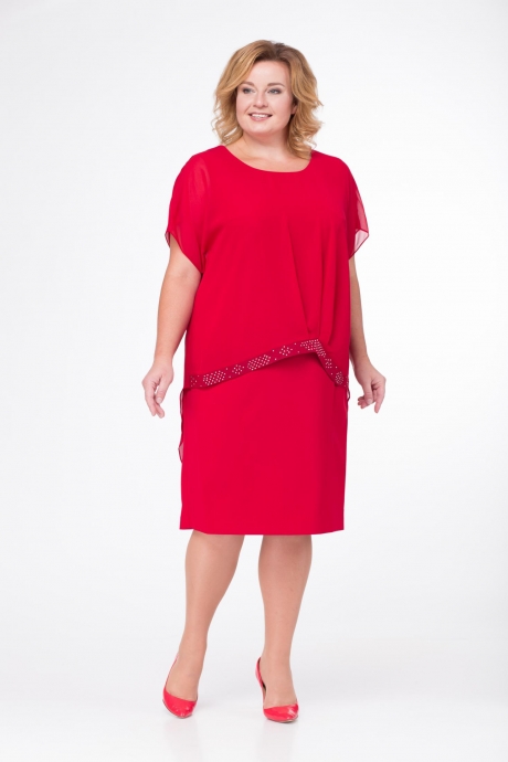 Вечернее платье Bonna Image 352 красный размер 54-64 #2