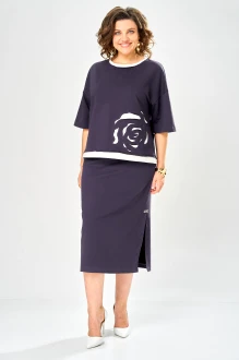 Юбочный костюм Bonna Image 1050 /1 серо-фиолетовый