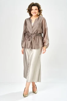 Юбочный костюм Bonna Image 1052 тройка /1 молочный