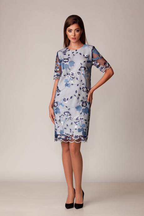 Вечернее платье Rosheli 571 голубой размер 44-56 #1