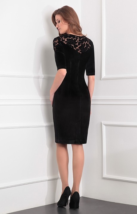 Вечернее платье SandyNa 13365 черный размер 46-56 #2
