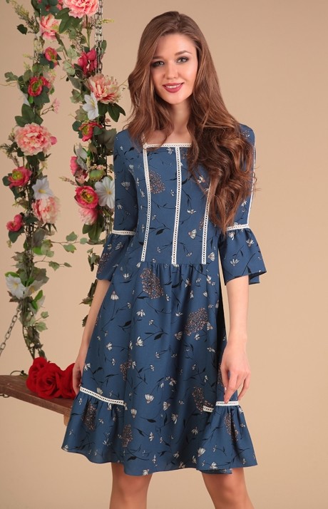 Платье SandyNa 13413 синий размер 44-48 #2