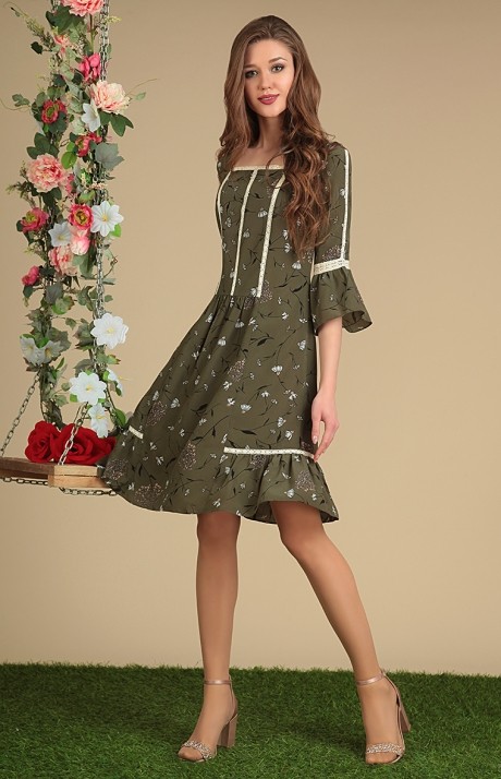Платье SandyNa 13413 зеленый размер 44-48 #1
