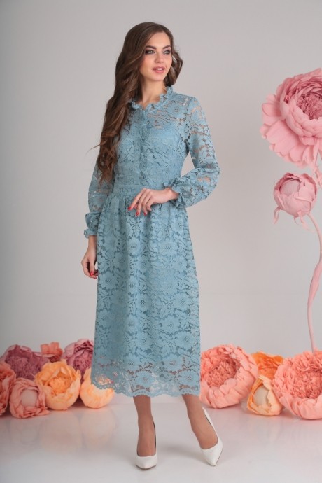 Вечернее платье SandyNa 13503-4 пасмурно-небесный размер 46-52 #1