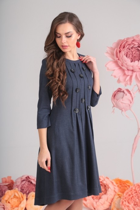 Платье SandyNa 13545-1 синий размер 46-54 #3