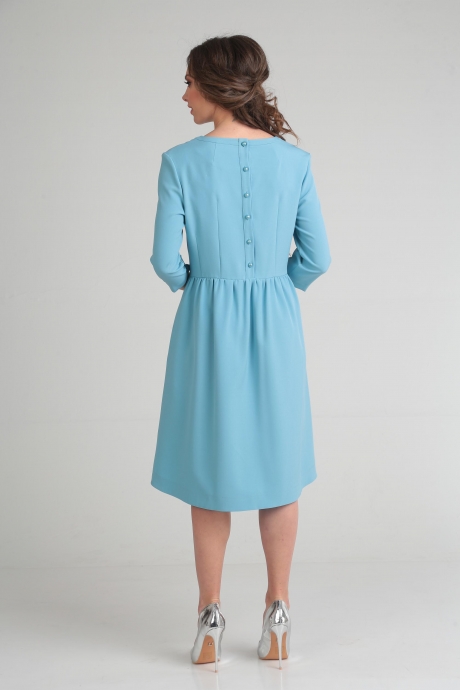 Вечернее платье SandyNa 13545-2 стальной голубой размер 46-54 #3