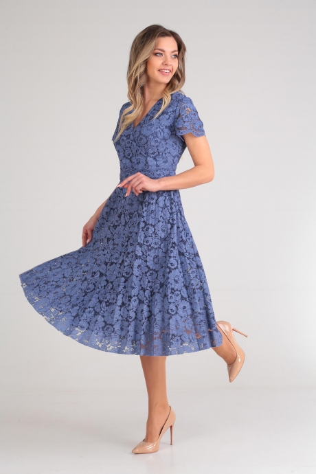 Вечернее платье SandyNa 13590 синий размер 48-52 #6