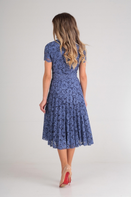 Вечернее платье SandyNa 13590 синий размер 48-52 #7
