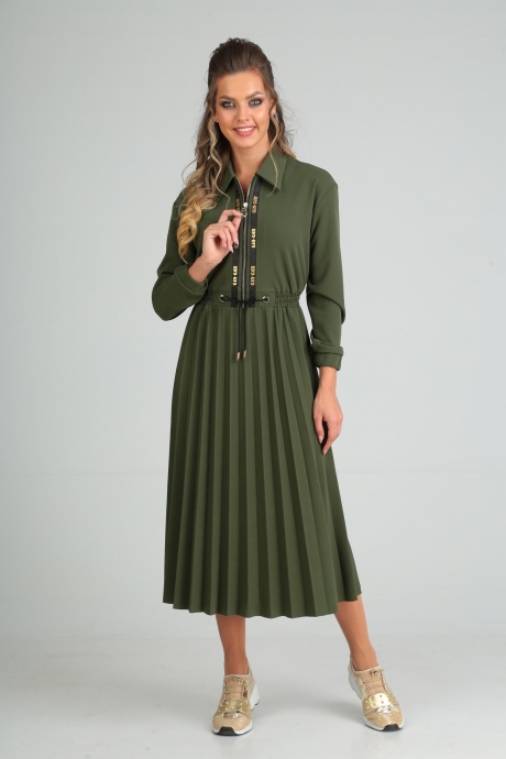 Платье SandyNa 13610 зеленый размер 46-54 #1
