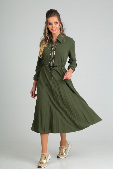 Платье SandyNa 13610 зеленый размер 46-54 #2