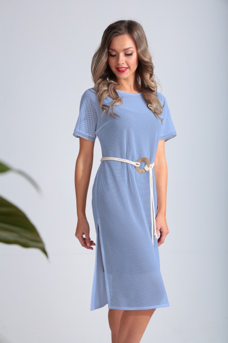 Платье SandyNa 13685 голубой размер 46-52 #1