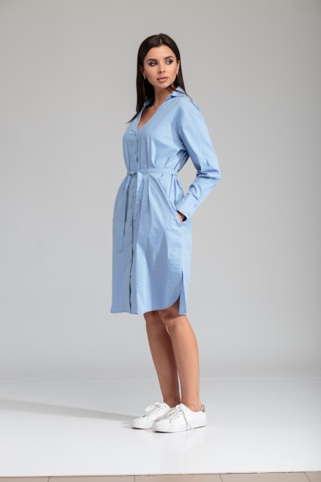 Платье SandyNa 13684 -1 голубой размер 44-52 #3
