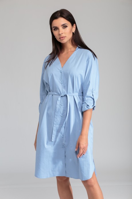 Платье SandyNa 13684 -1 голубой размер 44-52 #7