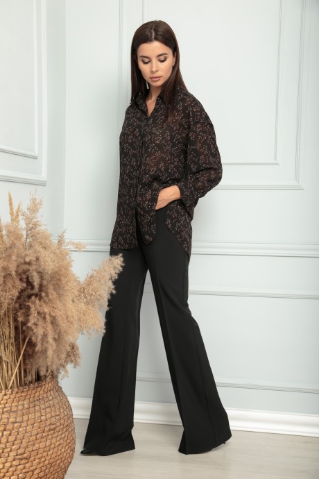 Блузка SandyNa 13839 дизайн/черный размер 44-54 #1