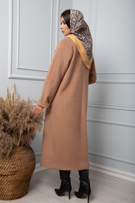 Пальто SandyNa 13814 песочно-коричневый размер 46-54 #2