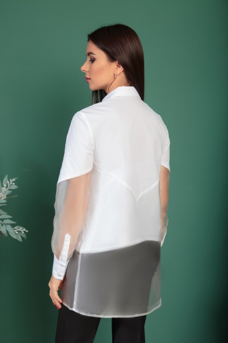 Блузка SandyNa 13871 белый размер 44-54 #5
