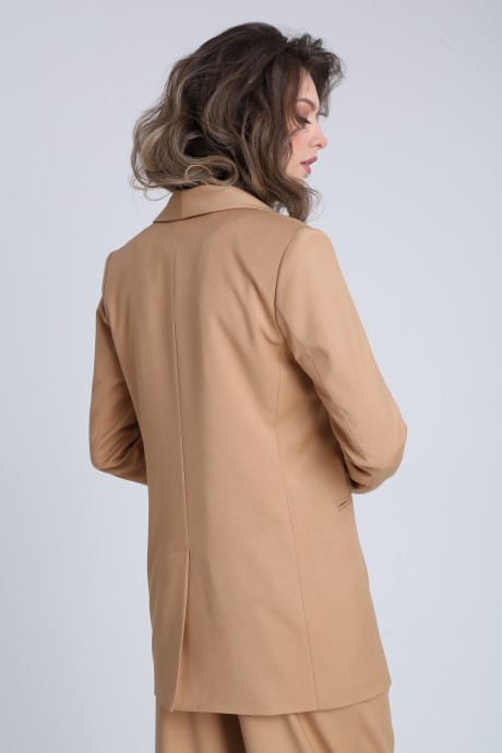 Жакет (пиджак) SandyNa 13829 песочно-коричневый размер 44-54 #4
