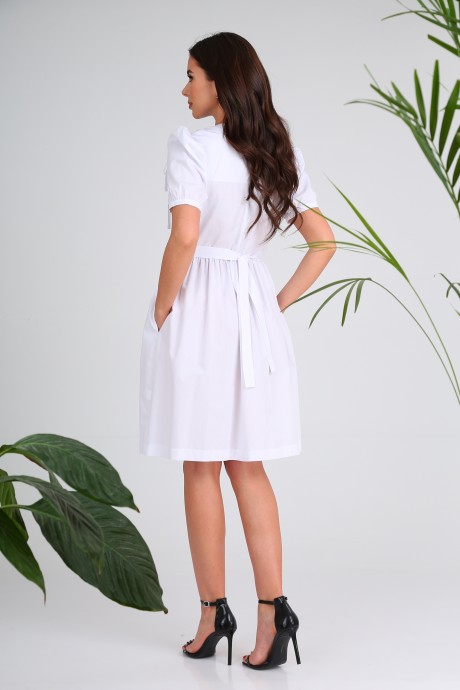 Платье SandyNa 13977 Белый размер 46 #7