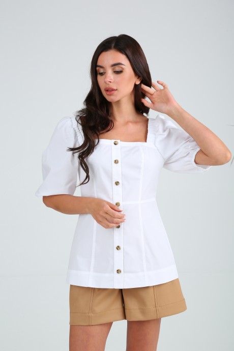 Блузка SandyNa 13988 белый размер 44-54 #4