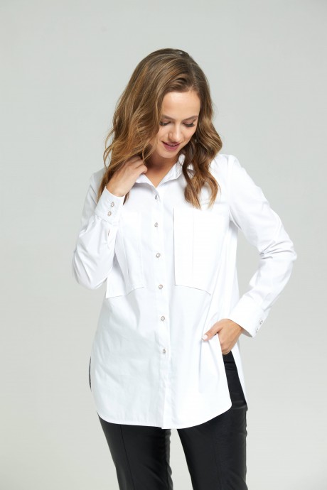 Рубашка SandyNa 130402 белый размер 44-54 #1