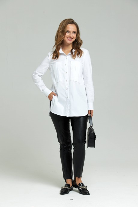 Рубашка SandyNa 130402 белый размер 44-54 #3