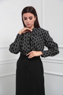 Блузка SandyNa 13929 черный, с-дизайн #1