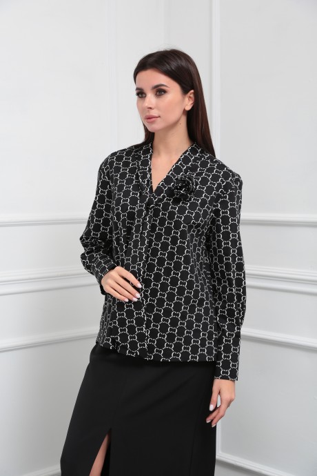 Блузка SandyNa 13929 черный, с-дизайн размер 44-58 #2
