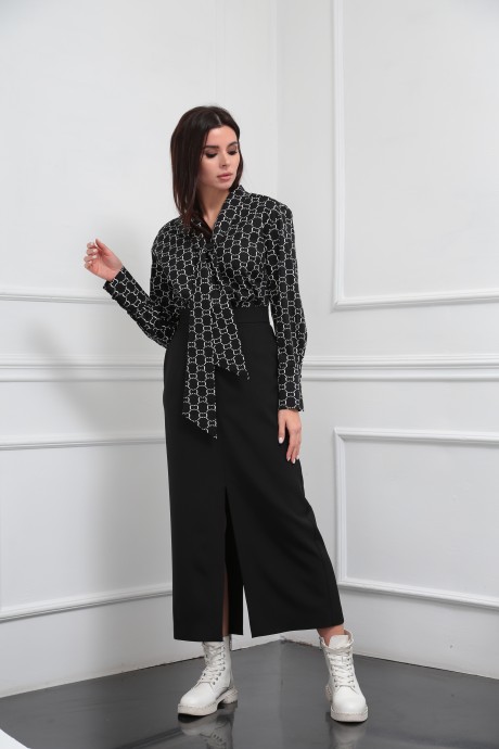 Блузка SandyNa 13929 черный, с-дизайн размер 44-58 #3