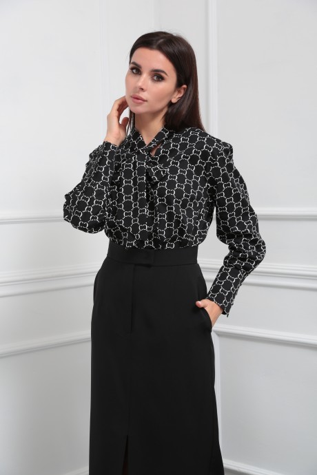 Блузка SandyNa 13929 черный, с-дизайн размер 44-58 #5