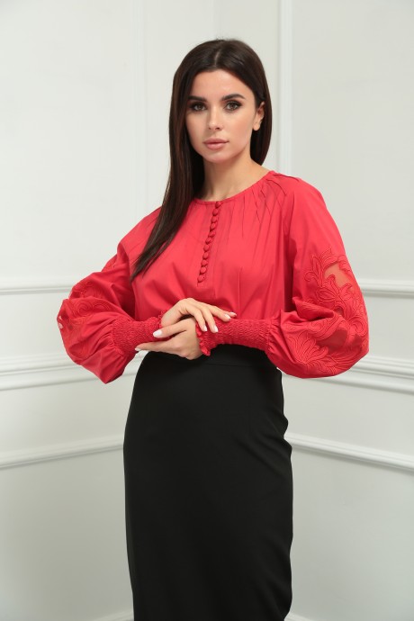 Блузка SandyNa 130413 красный размер 44-72 #1