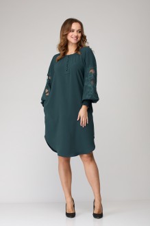 Платье SandyNa 130118 серо-зеленый #1