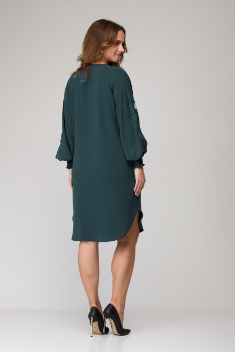 Платье SandyNa 130118 серо-зеленый размер 44-72 #8